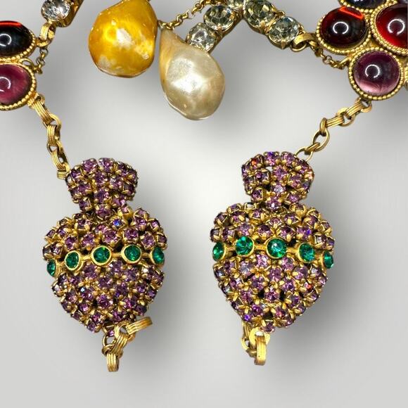 Rare Vintage Christian Lacroix Paris Statement Clip-On Earrings AS IS - Picture 7 of 16